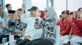 Wagub Lampung Jihan Nurlela Dampingi Mensos Tinjau Sekolah Rakyat di Lampung Selatan. foto: ist