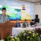 Rektor UIN Raden Intan Lampung Prof. H. Wan Jamaluddin Z, M.Ag., Ph.D., menyampaikan arahan strategis Sekjen Kemenag saat pembukaan Rakerpim 2026 di Lamban Raden Intan, Jumat (17/4/2026). (Foto: Proyeksi.id)