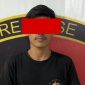 Tersangka berinisial J, 27 tahun saat diamankan Unit Reskrim Polsek Panjang terkait dugaan tindak asusila terhadap remaja 15 tahun di Panjang Utara, 14 April 2026. Wajah tersangka disamarkan. (Foto: Humas Polsek Panjang/Proyeksi.id)