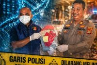 Petugas mengamankan barang bukti dalam kasus kekerasan terhadap anak di Sidomulyo, Lampung Selatan. Polres Lamsel telah menetapkan tersangka berinisial H, 60 tahun setelah uji DNA, April 2026. (Foto: Dok. Polres Lamsel/Proyeksi.id)