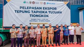 Gubernur Lampung Rahmat Mirzani Djausal, saat Pelepasan ekspor perdana  sebesar 3.330 ton ke Tiongkok, Selasa (05/05/2026). 