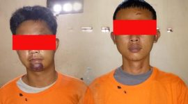 Kedua pelaku curanmor SNP (21), warga Kecamatan Gunung Pelindung, dan ORS (25), warga Desa Jabung, Lampung Timur. ist