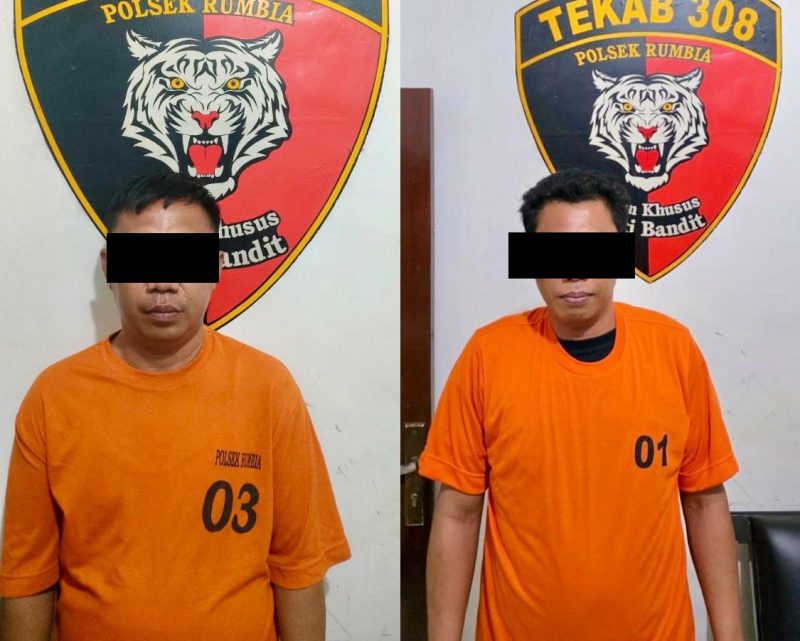 Pelaku pemerasan SJ (40), warga Bumi Nabung Ilir, dan MS (38). istimewa