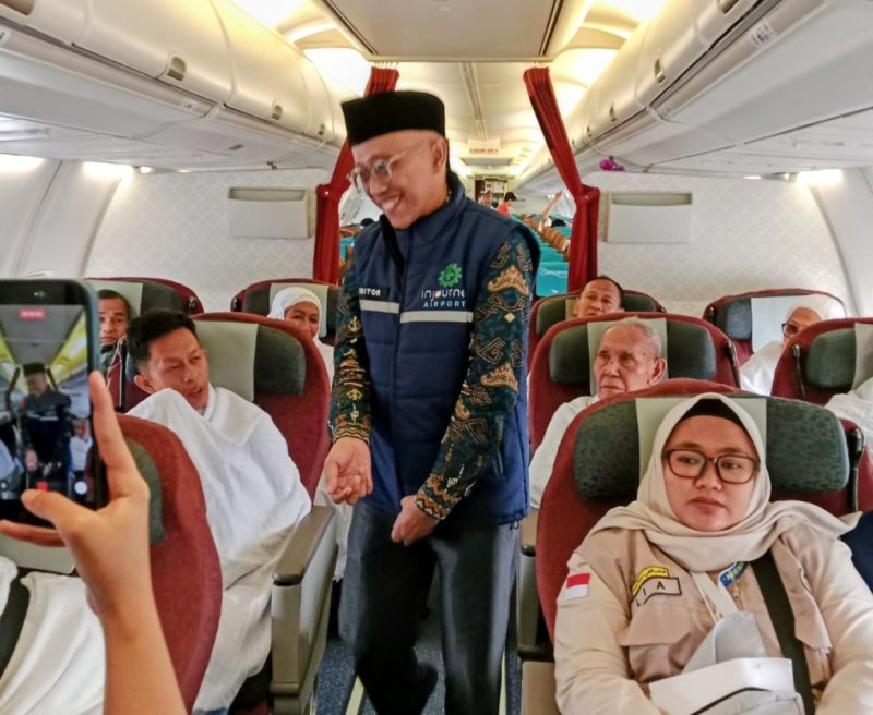 Kepala Perwakilan Ombudsman RI Lampung, Nur Rakhman Yusuf, saat melakukan pengawasan langsung di Asrama Haji Lampung pada 6 Mei 2026 dan di Bandara Internasional Radin Inten II pada 8 Mei 2026.