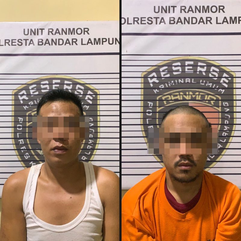 dua pelaku pencurian kendaraan bermotor (curanmor) F dan T, warga Kecamatan Sekampung Udik Kabupaten Lampung Timur. 
