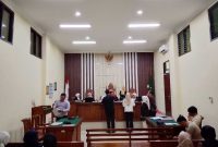 Sidang gugatan perbuatan melawan hukum (PMH) terkait sengketa tanah di Kelurahan Gotong Royong, Bandar Lampung di Pengadilan Negeri (PN) Kelas IA Tanjung Karang, Senin (12/5/2026).