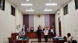 Sidang gugatan perbuatan melawan hukum (PMH) terkait sengketa tanah di Kelurahan Gotong Royong, Bandar Lampung di Pengadilan Negeri (PN) Kelas IA Tanjung Karang, Senin (12/5/2026).