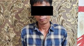 HJ (33),Pelaku pencurian handphone di area kolam pemancingan Rabu (13/5/2026).