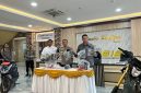 Kapolda Lampung, Helfi Assegaf saat Konferensi pers di Siger Lounge Polda Lampung, Jumat, 15 Mei 2026.
