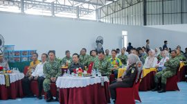 Sekretaris Daerah Provinsi Lampung, Marindo Kurniawan, saat mengikuti prosesi peresmian operasionalisasi 1.061 Koperasi Desa/Kelurahan Merah Putih oleh Presiden Republik Indonesia Prabowo Subianto yang dipusatkan di Kabupaten Nganjuk, Sabtu (16/5/2026). / istimewa