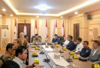 Perwakilan buruh TKBM Pelabuhan Panjang saat di terima oleh Gubernur Lampung. foto; Ar /istimewa