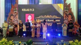 Saat acara Purna Study di halaman SMPN 1 Bandarlampung, Rabu (20/5/2026). Sebanyak 348 siswa kelas IX resmi melepas seragam putih-biru dalam prosesi Purna Study Tahun Ajaran 2025/2026. / istimewa