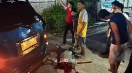 Suasana di Jalan Khair Bras, Metro Barat, Kota Metro, lokasi kejadian penembakan seorang PNS pada Sabtu, 23 Mei 2026 malam. (Dok. Istimewa)