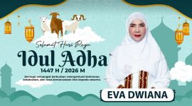 Wali Kota Bandar Lampung Eva Dwiana mengucapkan Selamat Hari Raya Idul Adha 1447 H / 2026 M. 