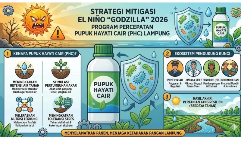  Program Percepatan Pupuk Hayati Cair (PHC) jadi salah satu strategi Pemprov Lampung dalam mitigasi dampak El Nino 