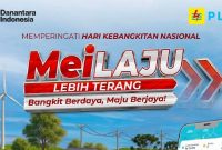 Poster promo "MeiLaju Lebih Terang: Bangkit Berdaya, Maju Berjaya" dari PLN UID Lampung. Program diskon tambah daya 50% berlaku 20 Mei - 2 Juni 2026 khusus pelanggan 1 Fasa semua golongan tarif, diakses melalui aplikasi PLN Mobile./istimewa