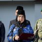 Wali Kota Bandar Lampung Eva Dwiana saat membacakan amanat upacara Hari Lahir Pancasila di lingkungan Pemkot Bandar Lampung, Senin 1/6/2026. [Foto: Proyeksi]  