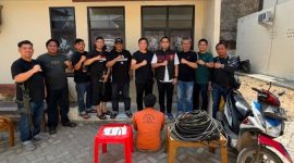 Pelaku pencurian kabel tower telekomunikasi berinisial SA 29 tahun diamankan Tekab 308 Presisi Polsek Terbanggi Besar bersama barang bukti berupa 1 gulung kabel 100 meter, 1 unit Honda Beat, tang potong, dan pisau cutter di Lampung Tengah, Senin 1 Juni 2026. (Foto: Humas Polres Lampung Tengah)