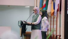 Wakil Gubernur Lampung Jihan Nurlela menyampaikan sambutan saat membuka Rapat Pimpinan Nasional Pimpinan Pusat Ikatan Pelajar Putri Nahdlatul Ulama (Rapimnas PP IPPNU) 2026 di Balai Keratun, Bandar Lampung, Sabtu 13/6/2026. [Foto: Adpim Pemprov Lampung]