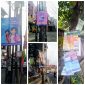 Kolase Foto: Banner dan spanduk iklan terpasang di tiang listrik, tiang wifi, dan pohon di beberapa titik Kota Bandar Lampung, Jumat (26/6/2026). PROYEKSI.ID