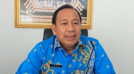 Erwin, Kepala Dinas Perdagangan Kota Bandar Lampung sekaligus Ketua Panitia Bandar Lampung Expo 2026 saat menyampaikan bahwa persiapan acara sudah mencapai 80 persen. Bandar Lampung Expo 2026 akan digelar 18-24 Juli di Graha Mandala Alam. FOTO: PROYEKSI.ID`