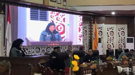 Wali Kota Bandar Lampung Eva Dwiana saat menyampaikan KUA-PPAS APBD 2027 di Ruang Rapat Sidang DPRD Kota Bandar Lampung, Senin (20/7/2026).