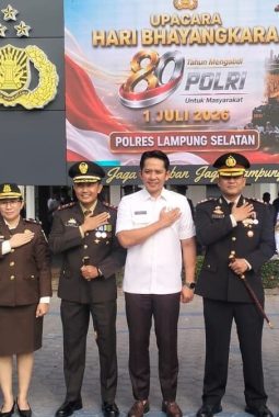 Anggota DPRD Lampung Selatan Hadiri Upacara HUT Bhayangkara ke-80