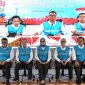 Jajaran Direksi PLN saat konferensi pers kesiapan siaga kelistrikan HUT ke-81 RI secara hybrid dari UIP2B Jamali Depok dan PLN UPP Flores Bagian Barat Labuan Bajo, Sabtu (15/8/2026). Dirut PLN Darmawan Prasodjo tampak pada layar tengah. FOTO: DOK. PLN